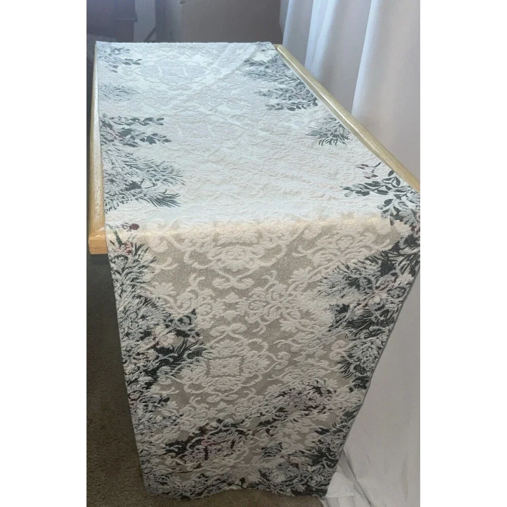 Unbranded Runner Table Multicolor Botanical Winter Holiday Festive